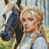 blonde and horse Diamond By Numbers