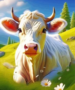 blonde cow in farm Diamond Dotz