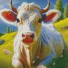 blonde cow in farm Diamond Dotz