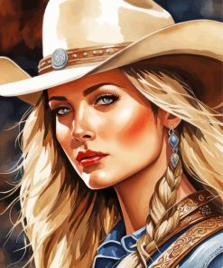 blonde cowgirl Diamond By Numbers