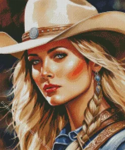 blonde cowgirl Diamond By Numbers