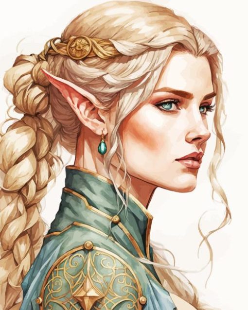 blonde elf Diamond By Numbers