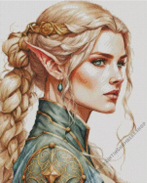blonde elf Diamond By Numbers