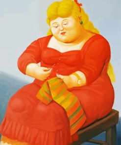 blonde fat girl art Diamond By Numbers