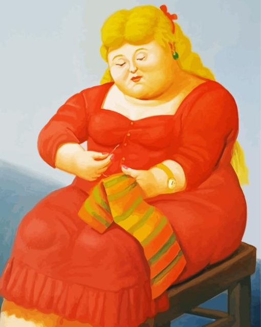 blonde fat girl art Diamond By Numbers