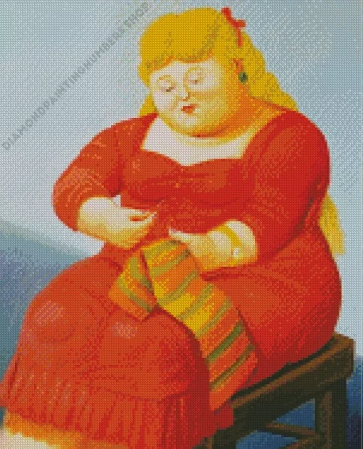 blonde fat girl art Diamond By Numbers