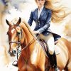 blonde girl and horse Diamond By Numbers