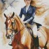 blonde girl and horse Diamond By Numbers