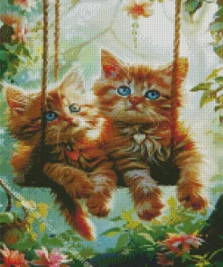 blonde kittens Diamond With Numbers
