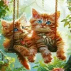 blonde kittens Diamond With Numbers