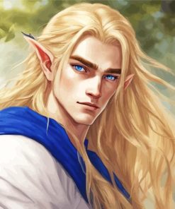 blonde male elf Diamond By Numbers