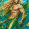 blonde merman Diamond With Numbers