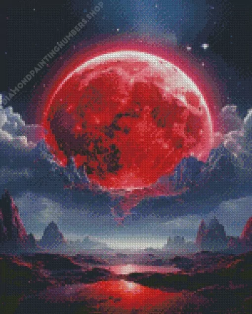 blood moon Diamond With Numbers