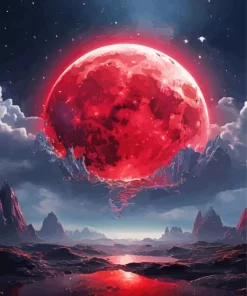 blood moon Diamond With Numbers
