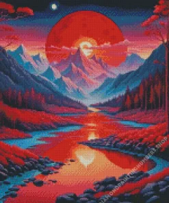 blood moon art Diamond Dotz