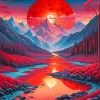 blood moon art Diamond Dotz