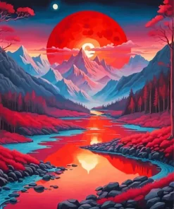 blood moon art Diamond Dotz