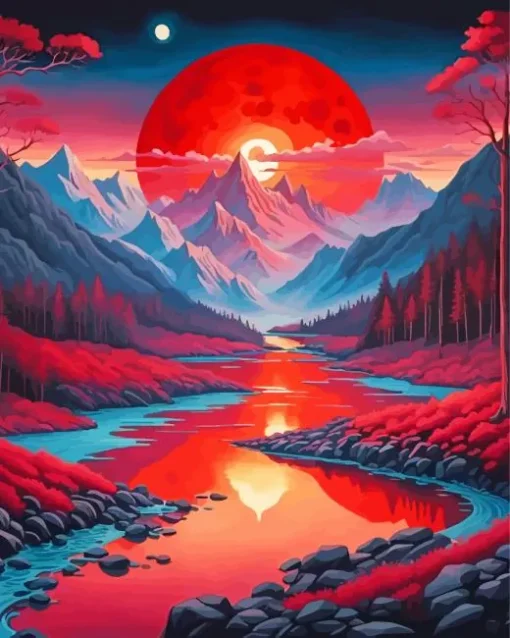 blood moon art Diamond Dotz