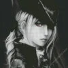 bloodborne lady maria black and white Diamond With Numbers