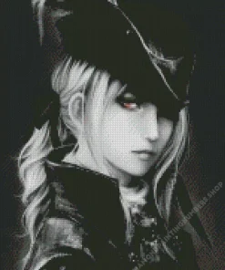 bloodborne lady maria black and white Diamond With Numbers
