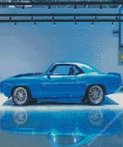 blue 1969 camaro Diamond Paintings