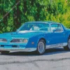 blue 1978 trans am Diamond With Numbers