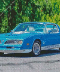 blue 1978 trans am Diamond With Numbers