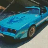 blue 1979 firebird car Diamond With Numbers