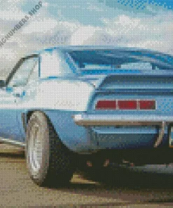 blue 69 camaro ss Diamond With Numbers