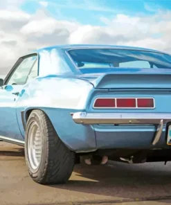 blue 69 camaro ss Diamond With Numbers