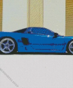blue acura nsx Diamond With Numbers