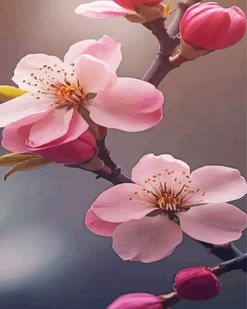 cherry blossom flowers Diamond Paintings