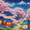cherry blossom landscape Diamond Paintings