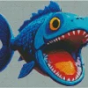 cool blue fish Diamond Paintings