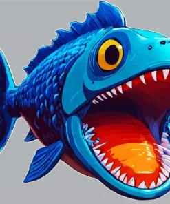 cool blue fish Diamond Paintings
