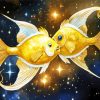 cool golden galaxy fish art Diamond By Numbers