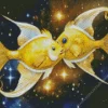 cool golden galaxy fish art Diamond By Numbers