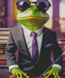 elegant frog with glasses Diamond By Numbers
