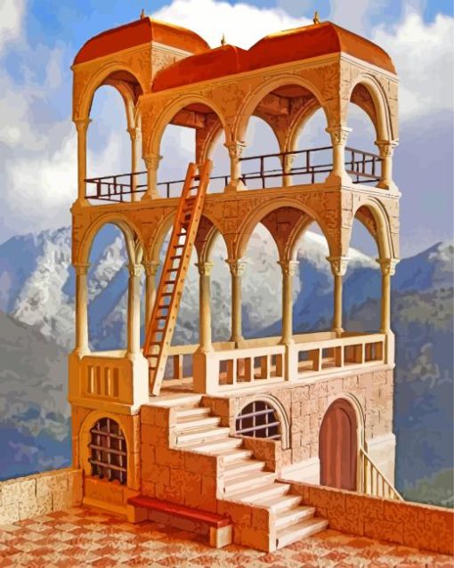 escher belvedere Diamond By Numbers