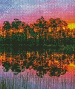 everglades national park sunset Diamond By Numbers