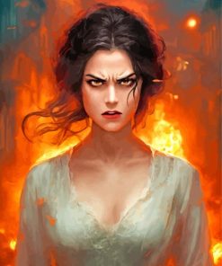 evil mad girl art Diamond By Numbers