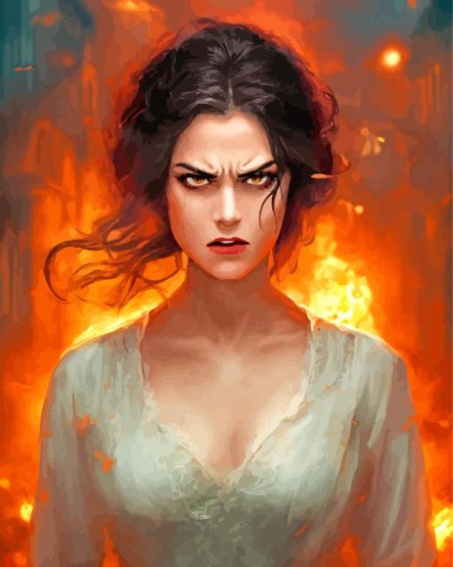evil mad girl art Diamond By Numbers