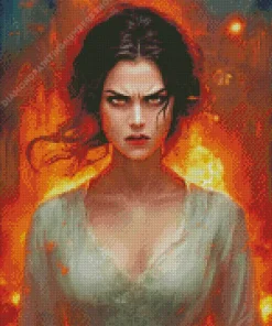 evil mad girl art Diamond By Numbers