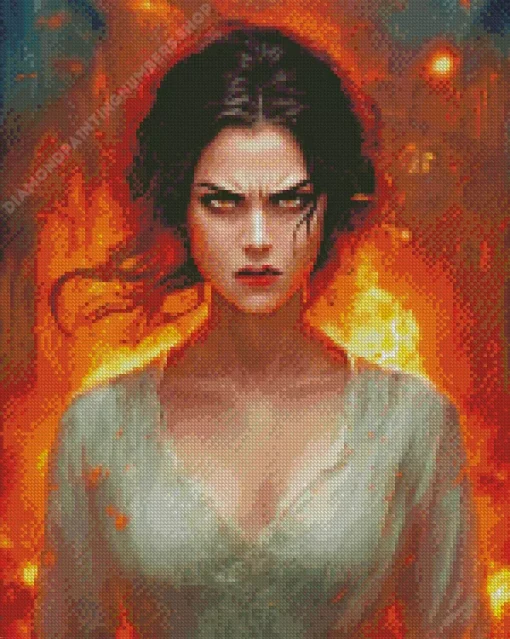 evil mad girl art Diamond By Numbers