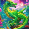 fantasy emerald dragon art Diamond Paintings