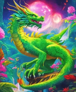 fantasy emerald dragon art Diamond Paintings
