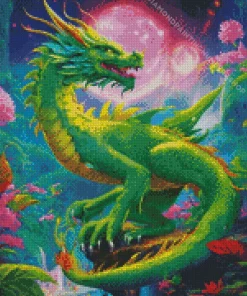 fantasy emerald dragon art Diamond Paintings