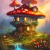 fantasy mushroom Diamond Paintings