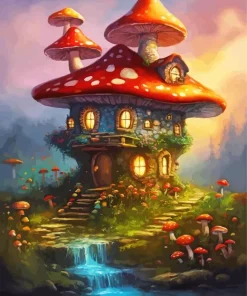fantasy mushroom Diamond Paintings