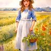 farm girl Diamond By Numbers